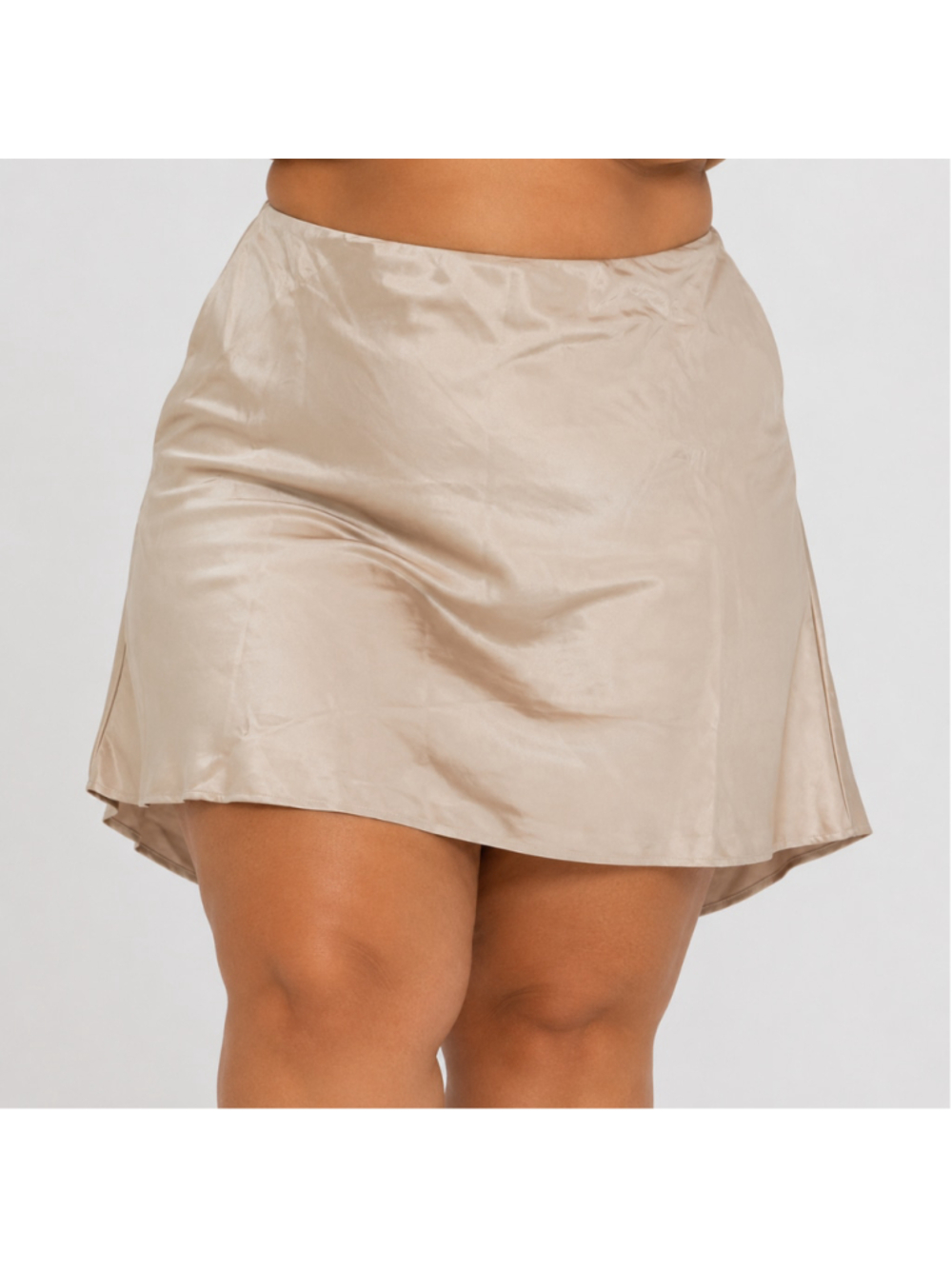 Women's Plus Size A New Day Satin Mini Skirt – Cream – Size 4XL – NWT